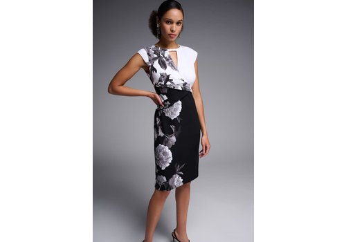 Joseph Ribkoff Joseph Ribkoff Black/Vanilla Roses Dress