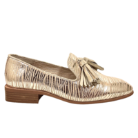 Wonders B-7601 Gold Zebra print Loafer