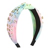 HA828 Crystals headband in light Rainbow