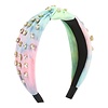 Peach Accessories HA828 Crystals headband in light Rainbow