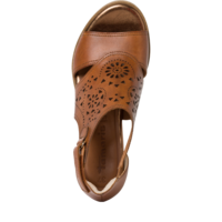 Tamaris 28003 Tan leather wedge Sandal