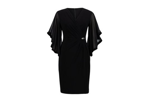 Joseph Ribkoff Joseph Ribkoff  Silky Knit & Chiffon Wrap Dress