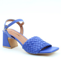 H.F. CALYPSO Royal Blue Block Heel Sandal