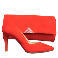 Lodi RABOT Flame Orange suede Shoes