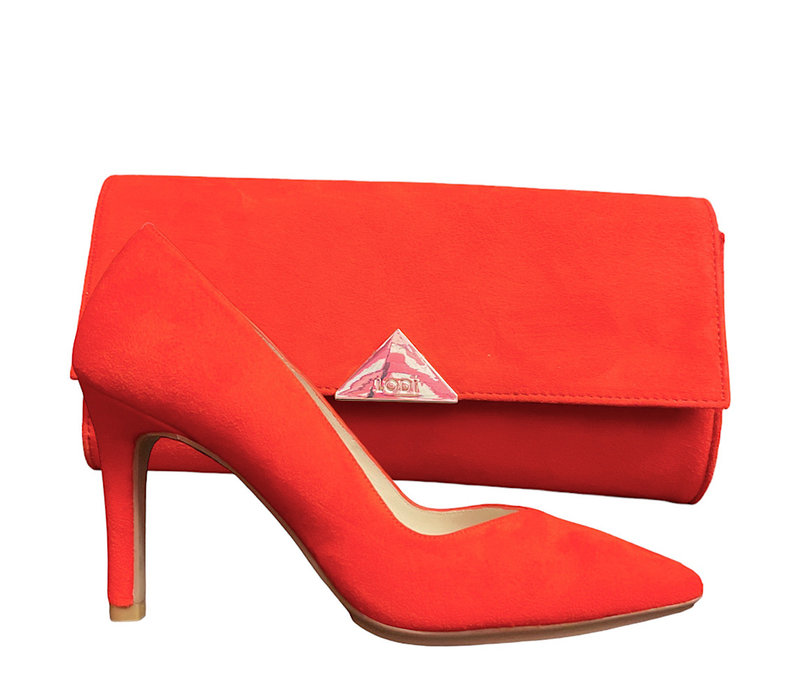 Lodi RABOT Flame Orange suede Shoes