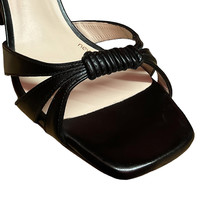 Lodi GLASI Black Strappy Sandals