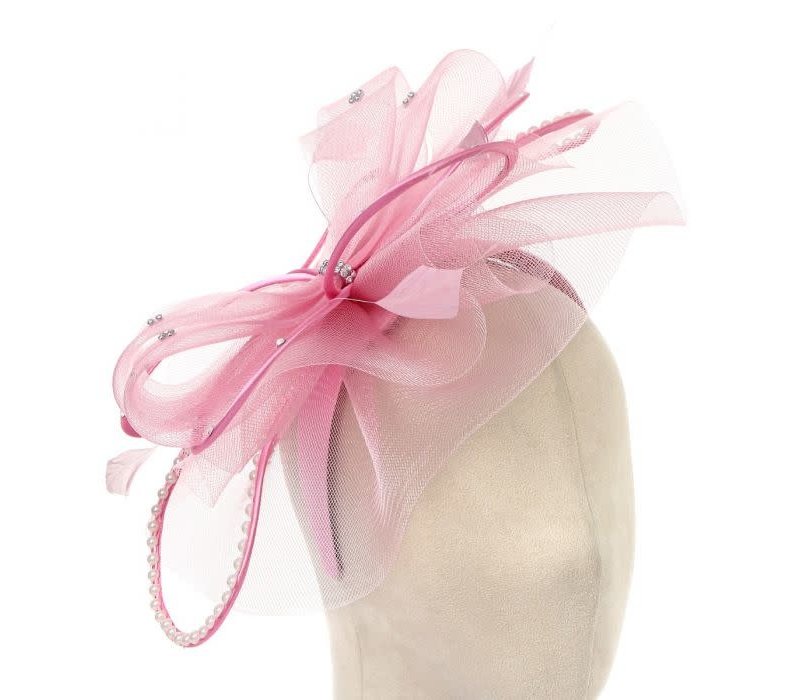 TGH021 Pearl and diamante mix Headband in Pink