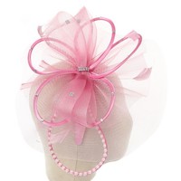 TGH021 Pearl and diamante mix Headband in Pink