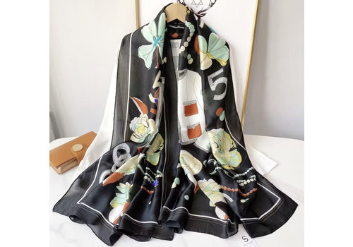 Peach Accessories TT231 No. 5 Camilla Scarf in Black multi