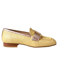 Marian 22701 Lemon/Gold weave Loafer