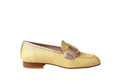 Marian Marian 22701 Lemon/Gold weave Loafer