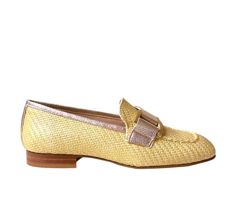 Marian 22701 Lemon/Gold weave Loafer