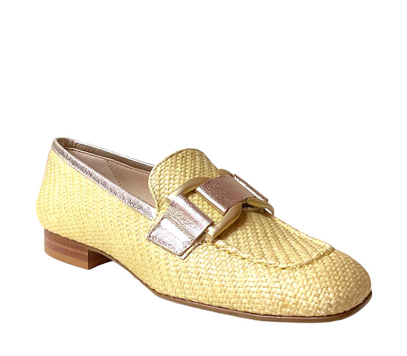 Marian 22701 Lemon/Gold weave Loafer