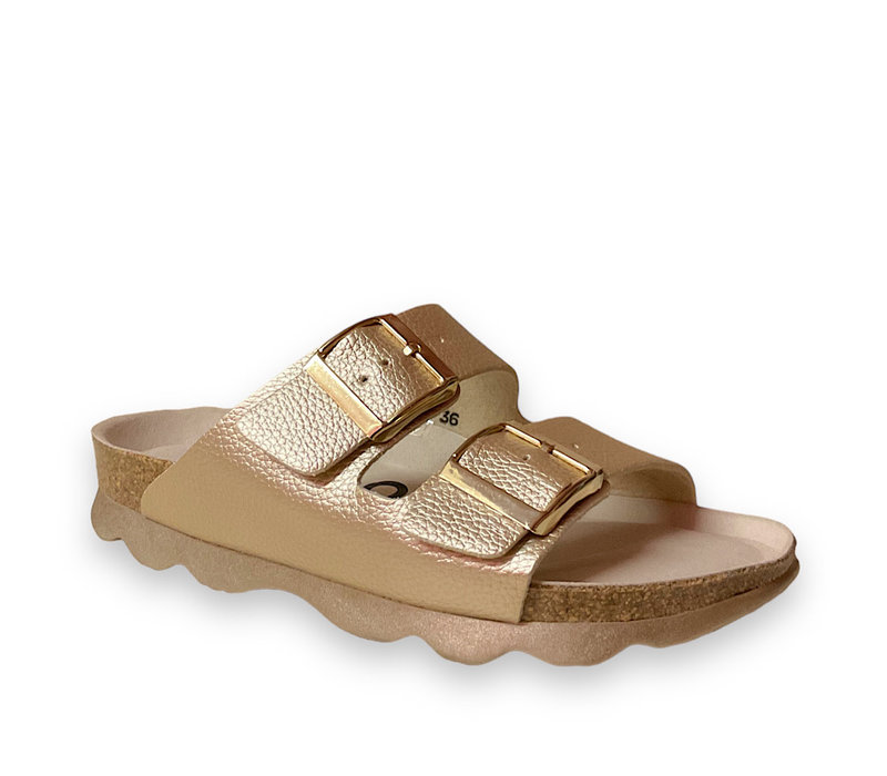 LodiLove B-DUO Gold slip-on Sandals