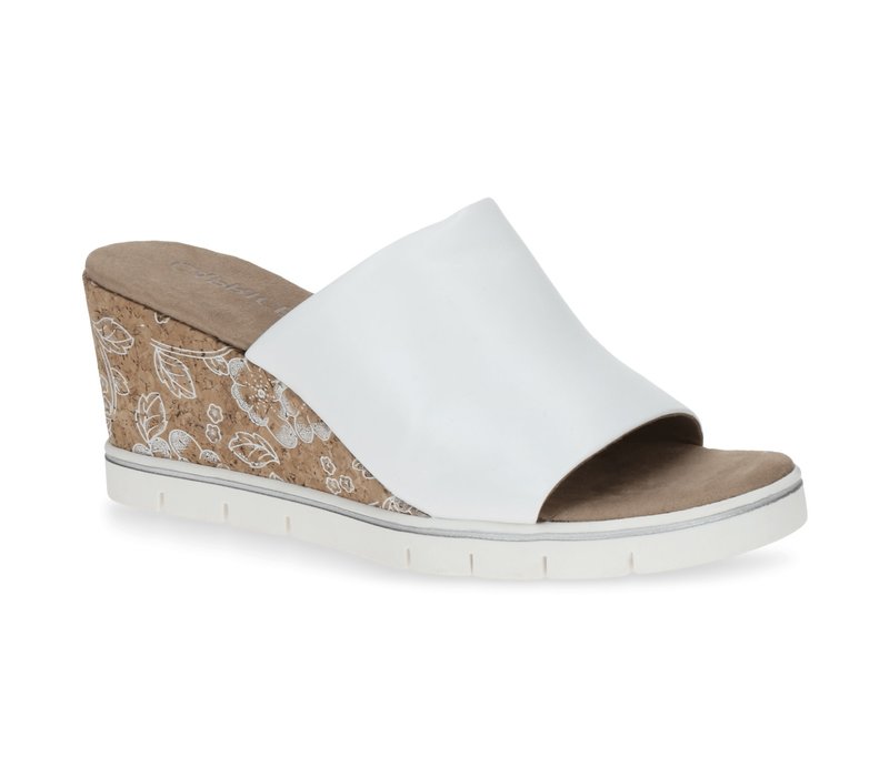 Caprice 27208 White slip-on Mules