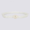 Peach Accessories BEL044 Pearl stretchy belt with oval pearls buckle in Ivory