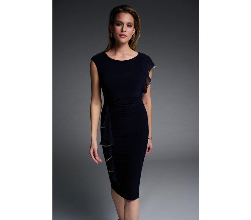 Joseph Ribkoff Navy Figure-Hugging Silky Dress