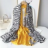 Peach Accessories TT263 Yellow/Black/White satin silky Scarf