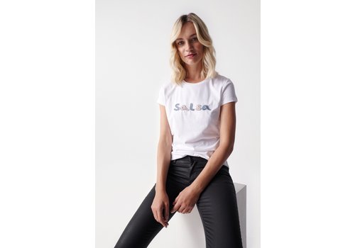 SALSA Salsa 21002831 White Logo T-Shirt