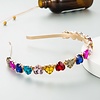 Peach Accessories HA767 multi coloured heart crystal jewelled headband