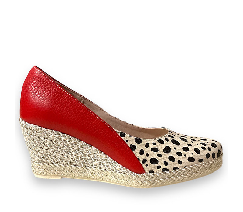 Jose Saenz 6029-DL-BG Spotty wedge Shoe