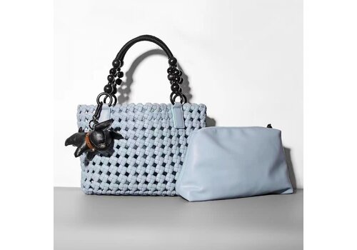 Peach Accessories 5232 Hand weave Bag with insert in Blue