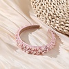 Peach Accessories HA783 Pearls and crystals mix headband in Baby Pink