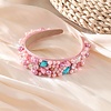 Peach Accessories HA784 Crystals and pearls mix headband in Pink