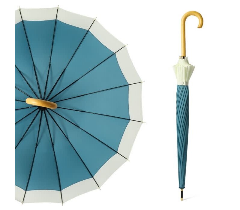 3468 Duckegg Blue/Cream Umbrella