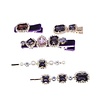 SS16 velvet hair clips set of 5 pieces in Purple