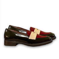 Wonders A-7251 Blk/Wine/Cream Loafer