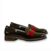 Wonders A-7251 Blk/Green/Wine Loafer