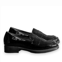 Wonders A-7251 Black soft hi shine Loafer