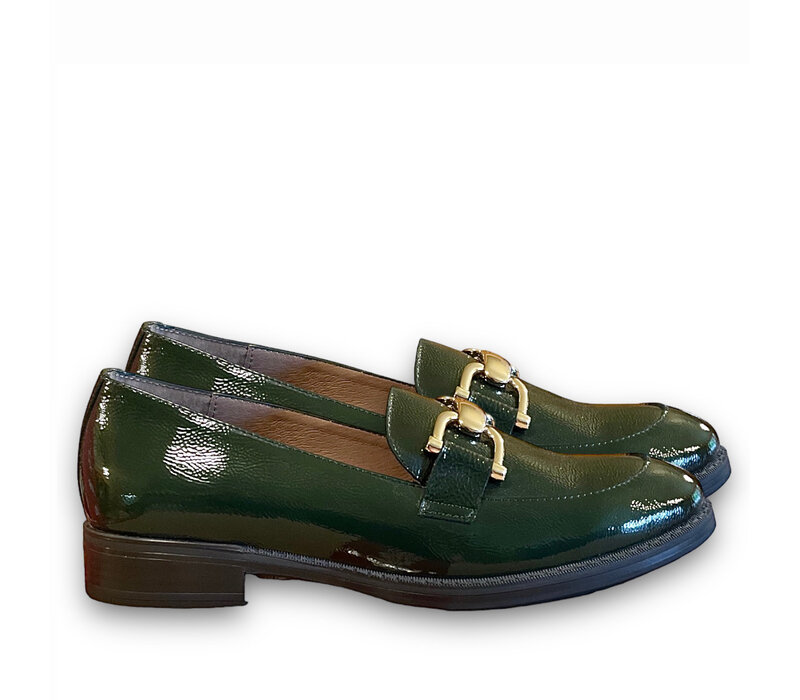 Wonders A-7252 Green soft shine Loafers