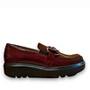 Wonders Wonders A-2821 Wine print slip on w/Buckle Wonders Wonders A-2821 Wine print slip on w/Buckle