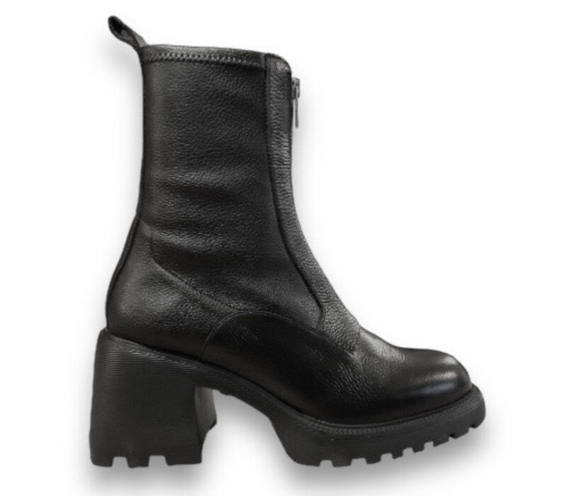 Wonders G-6701 Black front Zip Boots