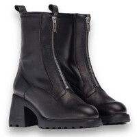 Wonders G-6701 Black front Zip Boots