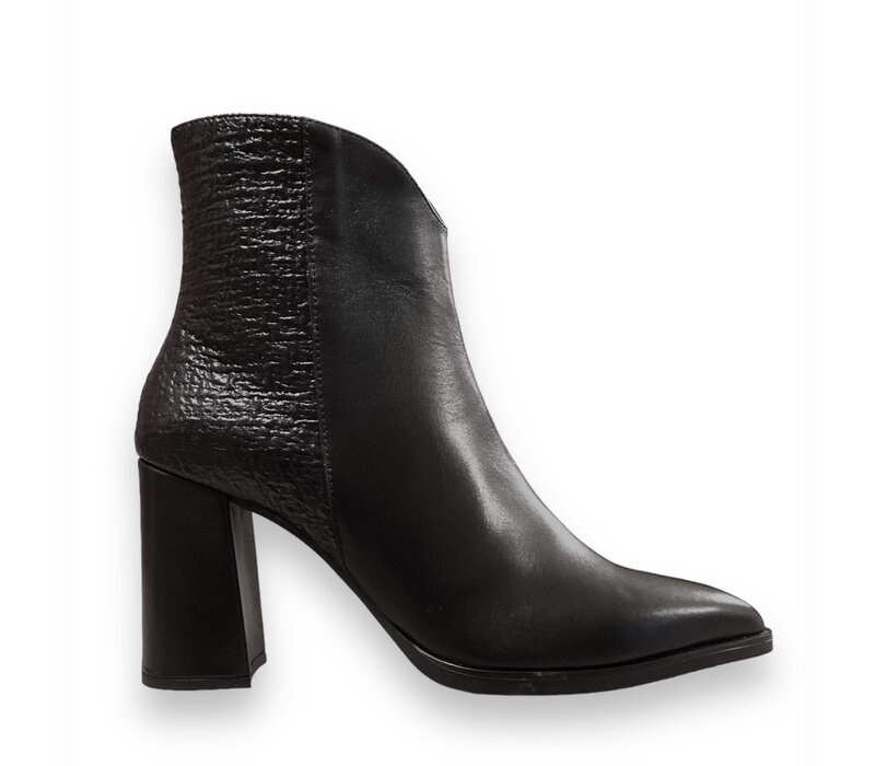Wonders M-5407-T Black Block Heel Boots
