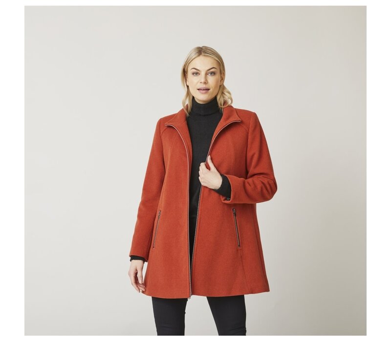 Junge MARIE Rust wool mix Swing Coat