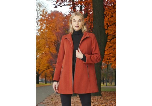 Junge Junge MARIE Rust wool mix Swing Coat