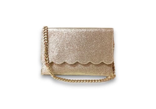 Marian Marian 801 Gold Glitter Clutch Bag