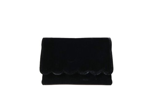 Marian Marian 801 Black Velvet Clutch Bag