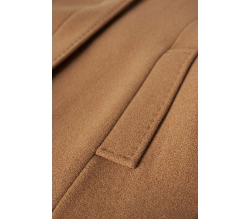 SALSA Wool Coat with Belt in Camel