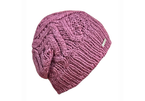 Seeberger Seeberger 019175 Fuchsia Cable knit Headsock