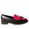 MarcoMoreo MarcoMoreo Black/Hot Pink Loafers