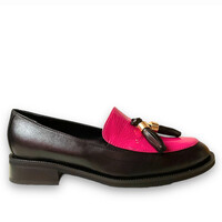MarcoMoreo Black/Hot Pink Loafers