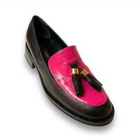MarcoMoreo Black/Hot Pink Loafers