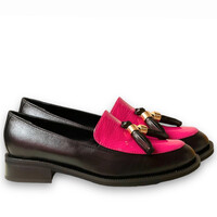 MarcoMoreo Black/Hot Pink Loafers