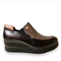 MarcoMoreo Black/Gold Slip-on wedge