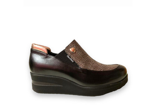 MarcoMoreo MarcoMoreo Black/Gold Slip-on wedge